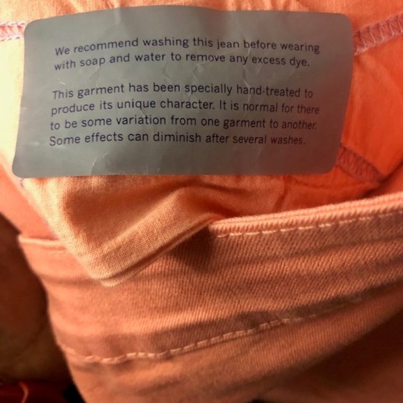 NYDJ Ankle Jeans Coral Size 8. - Picture 7 of 7